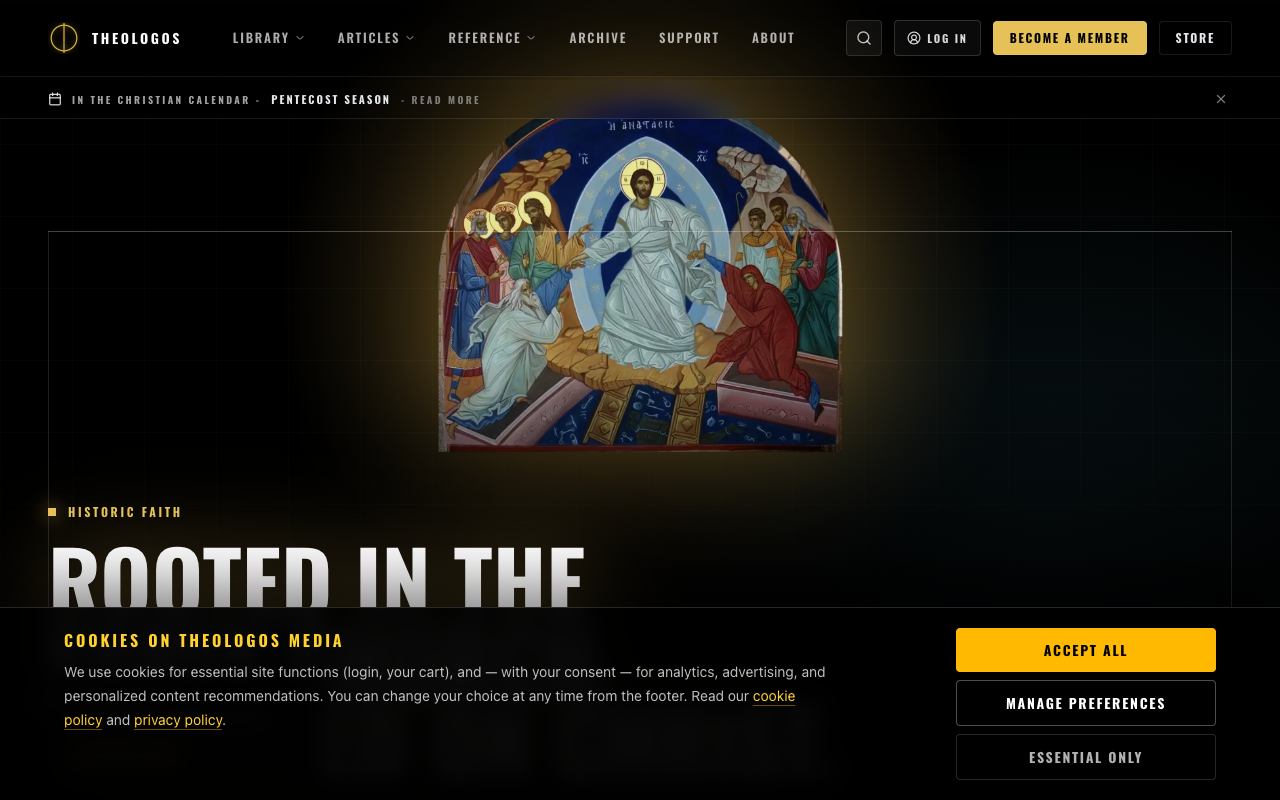 Theologos Media website screenshot