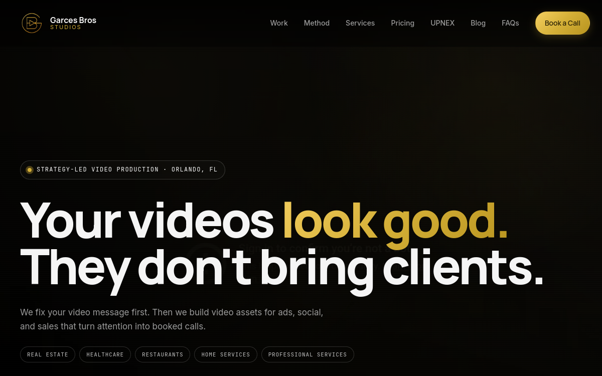 Garces Bros Studios website screenshot