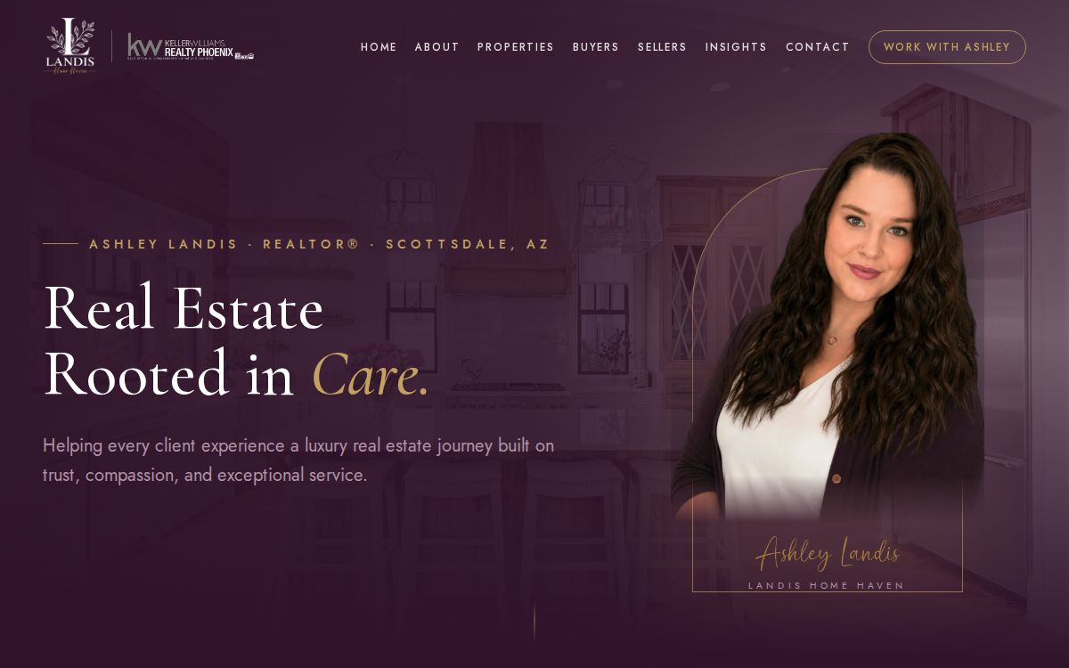 Landis Home Haven website screenshot